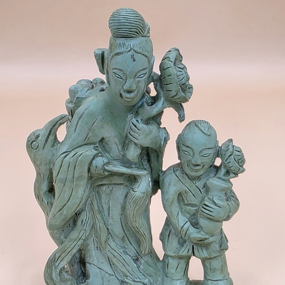 Antique Chinese Turquoise Carving Rare